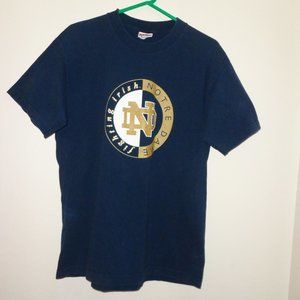 Mens Fighting Irish Notre Dame Navy Blue w/Emblem T--shirt